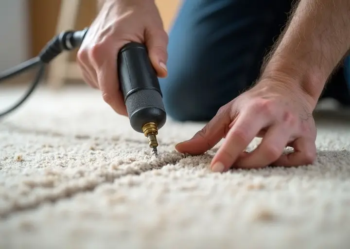 Professional carpet seam repair