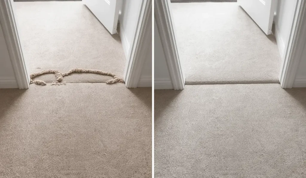 How to Fix Carpet Seam in the Doorway
